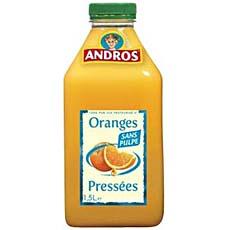 Andros pur jus d'orange sans pulpe 1,5l