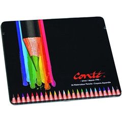 Crayons aquarellables conte boite metal x 24 Bic