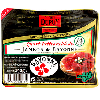 Jambon de bayonne pretranche Dupuy 14 tranches 250g