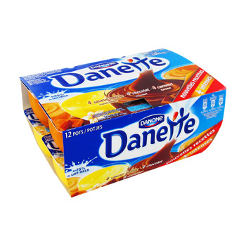 Creme dessert Danone Danette Panachee 12x115g