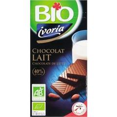Ivoria, Chocolat lait BIO, la tablette de 100 gr