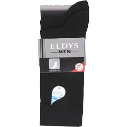 Eldys Mi-chaussettes antibacterien noir homme t39/42 le lot de 2