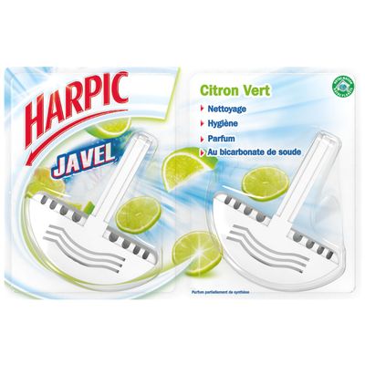 Bloc wc eclat & blancheur, nettoyant au parfum citron vert, les 2 blocs de  38g - Tous les produits nettoyants spécialisés - Prixing