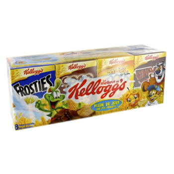 Boîte de céréales emballage variété de Kellogg's 