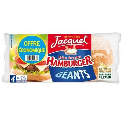 Jacquet hamburger géant x4 -330g