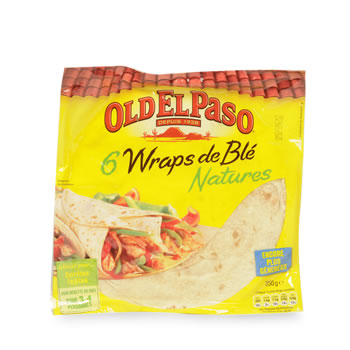 Tortillas de blé nature OLD EL PASO : Le paquet de 8 - 326g à Prix