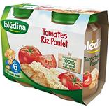 Petits pots pour bébé au tomate riz poulet dès 6 mois BLEDINA, 2x200g