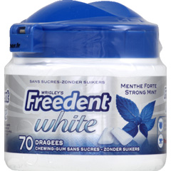 Chewing gum dragée Menthe forte sans sucre, Freedent White (84 g)