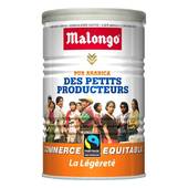 Café moulu des petits producteurs légereté MALONGO, 250g