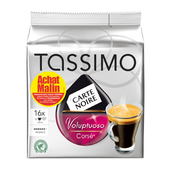 Café dosettes Tassimo Long intense x16 128g