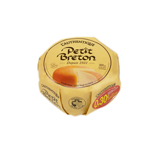 Petit Breton, L'authentique, fromage au lait de vache pasteurise, Le paquet de 300g