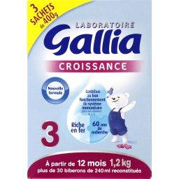 GALLIA Croissance 3, dès 12 mois, 3 sachets de 400g