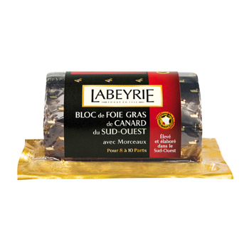 Labeyrie foie gras canard bloc 30% de Morceaux 385g