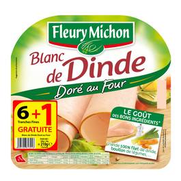 Blanc de dinde Fleury Michon 6 tranches - 210g
