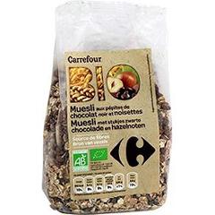 Muesli chocolat noisettes bio Carrefour Bio