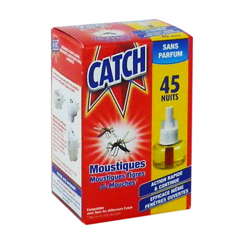 Catch Expert Moustiques – 2x Diffuseur Electrique + 2x Recharge (2x 45  nuits) – Anti-Moustiques & Moustiques Tigres Répulsif - Bricaillerie