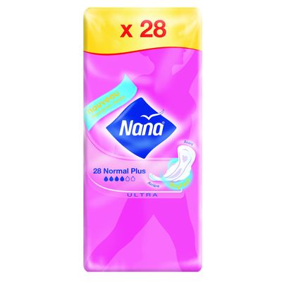 Serviettes hygieniques normal plus Ultra Dryfast NANA, 28 unites