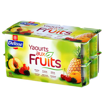 Yaourts aux fruits Delisse 16x125g