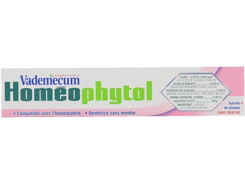 Dentifrice sans menthe Homeophytol