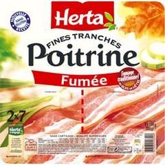 Poitrine fumee HERTA, 7 tranches fines, 2x100g