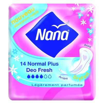 Nana, Deo Fresh - Serviette Normal Plus, le paquet de 14