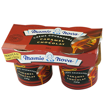 Creme gourmande caramel-chocolat Mamie Nova, 2x150g