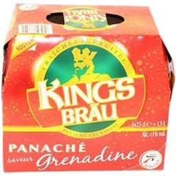 Kingsbrau, Panache saveur grenadine, les 6 bouteilles de 25cl