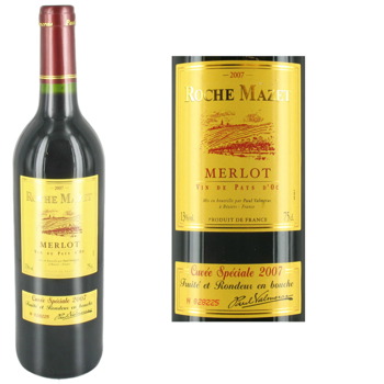 Vin rouge Roche mazet merlot 2009 12.5% vol 75cl