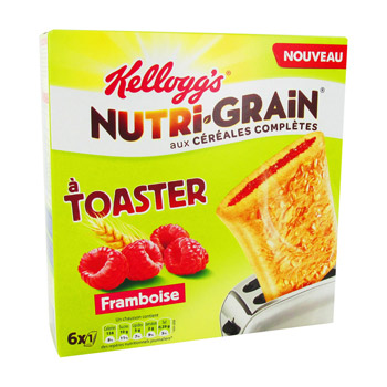 Kellogg's, Nutri-Grain - Chausson a toaster framboise, les 6 chaussons de 40 g