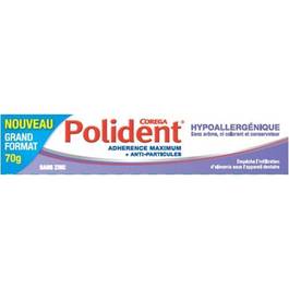 Creme adhesive hypoallergenique pour appareils dentaires POLIDENT, tube de 70g
