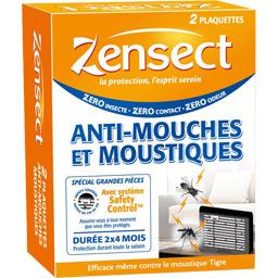 Zensect, Plaquettes anti-mouches et moustiques, la boite de 2