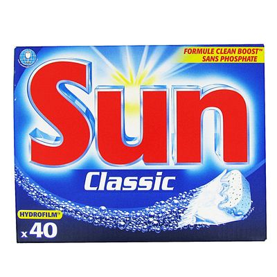 Pastilles lave vaisselle Clean Boost classique SUN, 40 doses, 600g