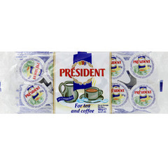 President, Coupelles de lait for tea and coffee, le sachet de 10 coupelles de 10g