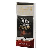 Chocolat noir 70% de cacao Excellence LINDT, 2x100g