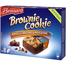 Brownie cookie aux pepites de chocolat et nougatine