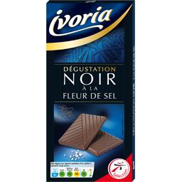 Ivoria, Chocolat noir fleur de sel , la tablette de 100 gr