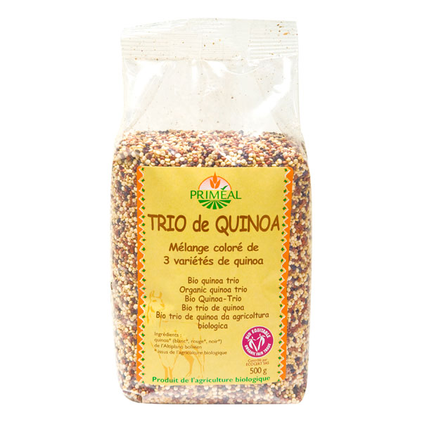 PRIMEAL - Trio de Quinoa bio & équitable 500g - Se prépare comme le riz