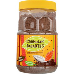 Granules cacaotes pour boisson instantanee