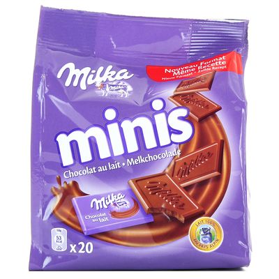 Chocolat au lait minis MILKA, 200g