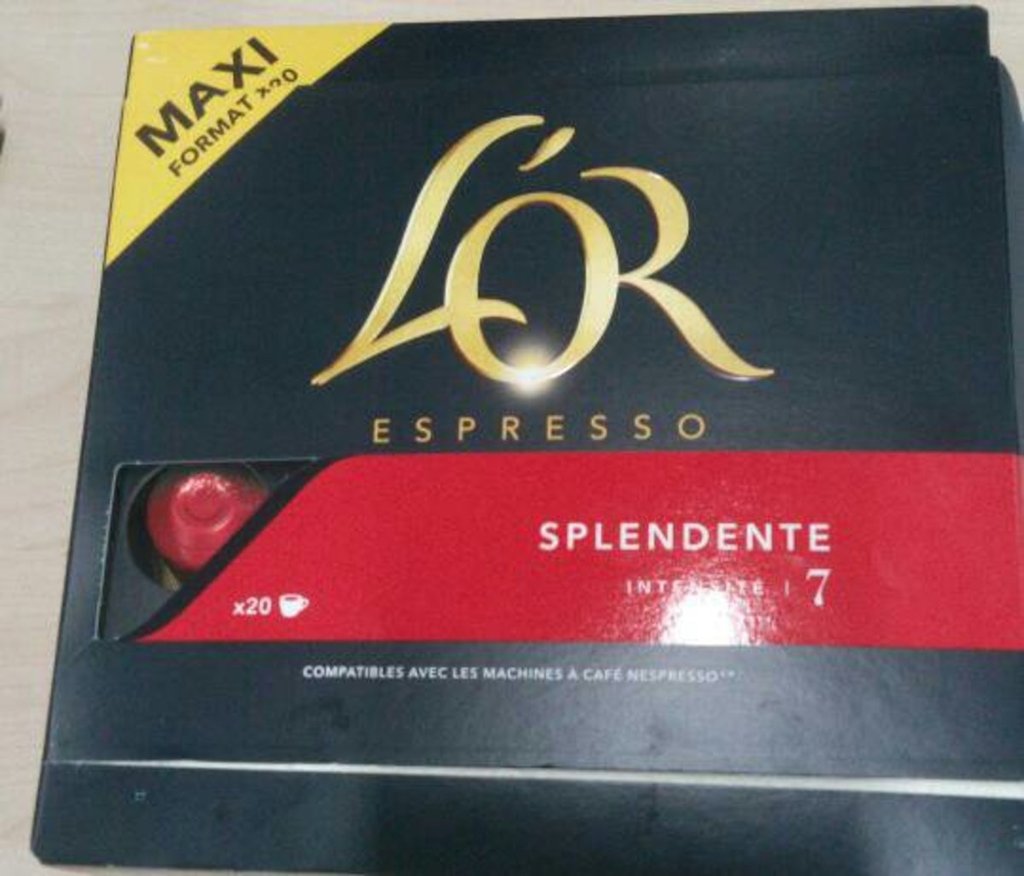 cafe l'or espresso splendente x 20 capsules 104g