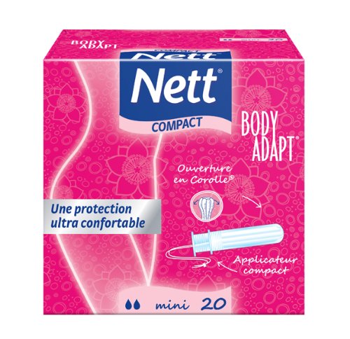 Nett tampon body adapt avec applicateur compact mini x20