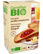 Pain grillé bio au blé complet Carrefour Bio