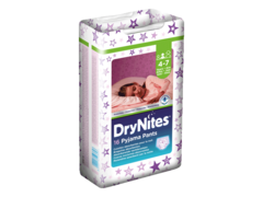 Culottes Dry Nites girls HUGGIES, 17 a 30kg (4 - 7 ans), 16 unites