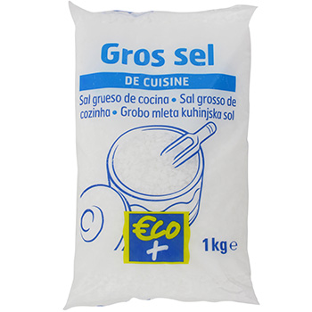 Gros sel eco+ sachet 1kg - Tous les produits sels & poivres - Prixing