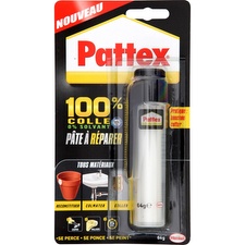 Pattex Pâte à réparer 100% colle 0% solvant le tube de 64 g