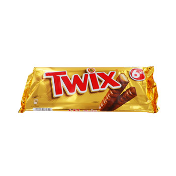Twix, Barre biscuit et chocolat, le pack de 6 - 300 gr