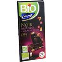 Ivoria Chocolat noir amandes et cranberries BIO la tablette de 200 g