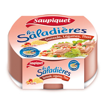 Saladière semoule/légumes/thon, 160g, 1 acheté = 1 offert 1 acheté = 1 offert
