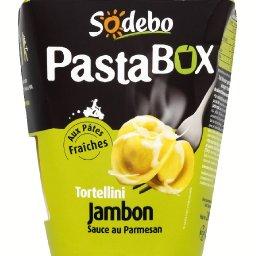 PastaBox tortellini jambon sauce au jambon cru et parmesan, Sodebo