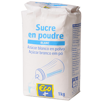 Sucre en poudre Eco+ Sachet 1kg